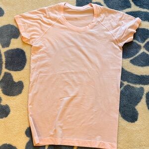Lululemon swiftly tech, Peach Short Sleeve Athletic Tee, hip length